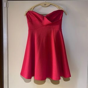 Strapless skater cut dress